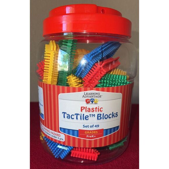 42 Learning Advantage Plastic TacTile Sensory Blocks STEM Educational Toy Set - Picture 1 of 8